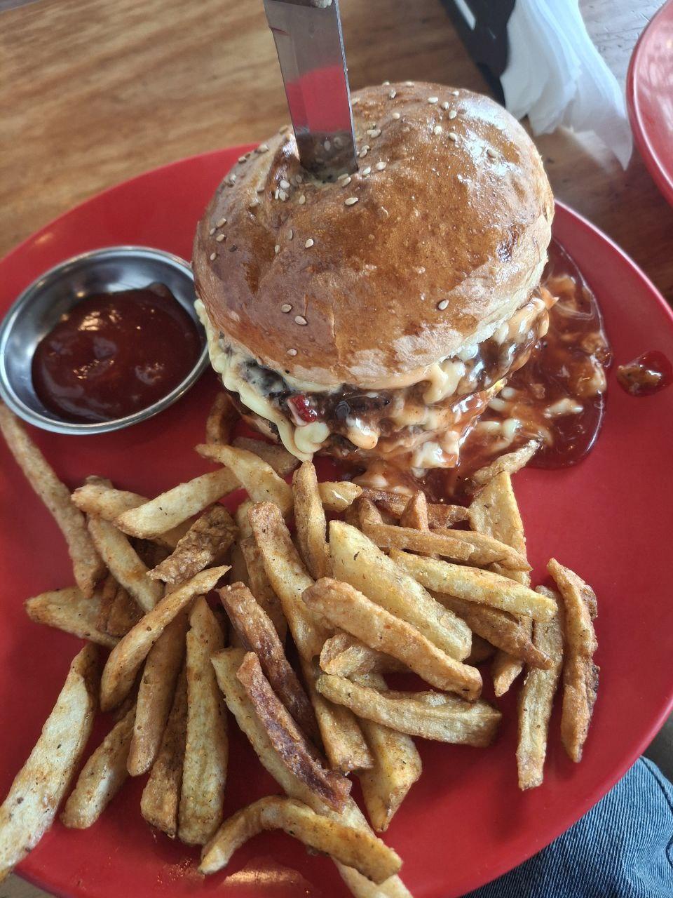 Burger and Beyond Double Saucy Burger